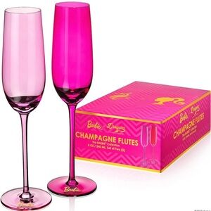 Dragon Glassware Barbie Champagne Flutes Glass 8 oz Champagne Glasses Set of 2